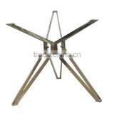 KD Package Stainless Steel Metal Base Glass Top Coffee Table thumbnail-3