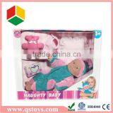 Hot Selling Christmas Gift 12 Inch Plastic Naughty Baby Doll With IC 6sounds thumbnail-1