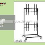 Perdurable Adjustable Mobile Display LCD TV Floor Stand With Wheels thumbnail-4