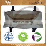 Canvas Pu Trimmed Hand Tote Bag - Laminated Canvas With Padded Rope Handle Tote Bag thumbnail-3