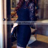 Latest Skirt Design Picture Embroidered Elegant Women Straight Skirt thumbnail-3