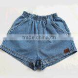 Top Fashion Summer Loose Fit Light Blue Washed Sexy Women Elastic Waist Denim Shorts thumbnail-4