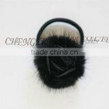 CX-E-26 Mink Fur Flower Elastic Hair Accessories thumbnail-1