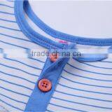 MGOO Cheap Price Cotton Girl Child Clothes Small Baby Light Blue Ruffles Striped Little Dresses CS010 thumbnail-5