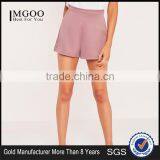 High Waist Women Plain Pink Satin Shorts Lilac Wholesale High Quality thumbnail-1