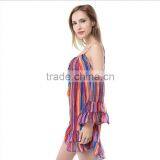 Zm50234b Europe New Product Lady Cloth Printed Chiffon Dress Women thumbnail-2