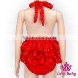 HYB129Yiwu Lovebaby Wholesale Heart Print Sleeveless Striped Back Ruffles for Valentine's Day Baby Romper Clothes Boutigue thumbnail-5