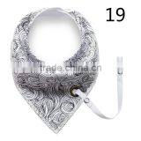 S17216A New Style Plain Super Cheap Baby Bandana Drool Bibs With Pacifier Clip thumbnail-4