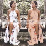 Lady Sexy Split Dress Floral Off Shoulder Party Maxi Dress thumbnail-6