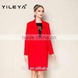 Hot Selling Bright Red Winter Thick Warm Stock Ladies German Coat, Woolen Coat, Women Wool Coat thumbnail-1
