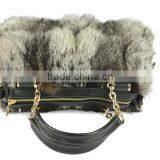 2016 New Arrival Fashion Bags Color Genuine Fox Fur Leather Women Handbag thumbnail-3