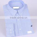 2017 New Blue Oxford Men's Long Sleeve Casual Shirt Wholesale thumbnail-1