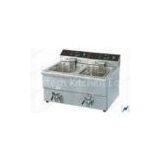 2 Basket Electric Restaurant Deep Fryer CE , Easy Clean / Operate thumbnail-1