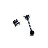 South Korea Black Anodized Tongue Ring thumbnail-1