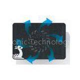 Height Adjustable 16cm Fan Laptop Cooling Stand / Black 17 Inch Cooling Pad thumbnail-1