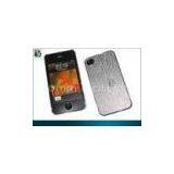 Fashionable Silver Plating PC Hard Cover for Iphone 4 / 4s Protective Cases With PU Sticker thumbnail-1