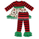 New Christmas design! Sue Lucky wholesale girls animal printing outfit kids boutique clothing MOQ 1
