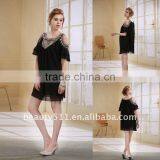 Astergarden New Design Emma Roberts Style Beaded Black Chiffon Party Dress AS032-6 thumbnail-1