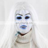 Halloween Latex Ghost Mask With White Wigs thumbnail-1