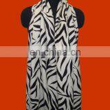 Zebra Prints Silk Pashmina wool Shawls