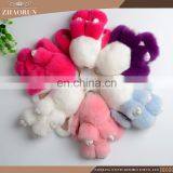 High Quality Custom Rabbit Fur Keychain For Car Decoration thumbnail-6