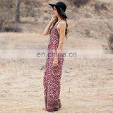 Womens Open Back Sexy Floral Printing Ladies Jumpsuit thumbnail-2