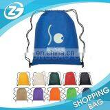 Cheap Reusable Custom Promotional Printing 210d Polyester Drawstring Backpack thumbnail-6