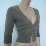 women's deep V neck cashmere cardigan sweater (040W)