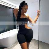 2020 New Arrivals Women Fashion Sling Jumpsuit Ladies Sexy Bodycon Sportswear Yoga Short Playsuit Women Clothing thumbnail-2