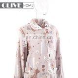 2018 Super Soft Spring Personalized Duplex Printed Coral Fleece Bathrobe With Button thumbnail-3