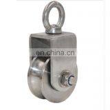 48*22mm SUS304 U Groove Free Wheel Pulley Hanging Wheels thumbnail-3