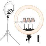 High Quality Led Selfie Ring Light 18 Inch for Ring Light Photography Streaming Video Tiktok With 3 Phone Clips