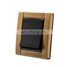 Type 86 UK/EU Standard 1 Gang 1/2 Way Wall Push Button Light Switch Zinc Alloy Panel Socket and Switches Electrical 10A thumbnail-3