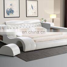 Luxury Modern Style Leather Sofa Wood Beds Room Furniture for Home or Hotel thumbnail-5