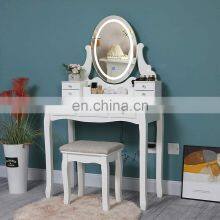 Makeup Vanity Dressing Table With 7 Drawers & Padded Cushioned Stool