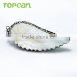 Topearl Jewelry 3pcs Charm Abalone Shell and White Freshwater Pearl Pendant Rhinestones Studded Pearl Pendant SPD10 thumbnail-4