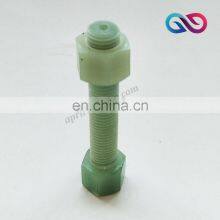 M6 M10 M12 M16 M20 M24 M30 M40 M50 M100 GRE Screw and Nuts, FRP Bolts and Nuts, GRP Bolt and Hex Nut thumbnail-1