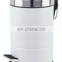Simple Design Household Kitchen Bathroom Stainless Steel Pedal Bin Egg Packing Rubber Coated Trash Bin Grey Iron Trash Bin thumbnail-2
