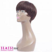 Short Dark Brown Human Hair Wig With Wholesale Price thumbnail-4