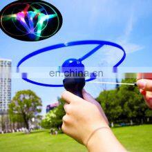 Kid Sports Pull Line Saucer Toys Children Outdoor Fun Rotating Flying Toy LED Light Processing Flash Flying Toy For Parks Beach thumbnail-5