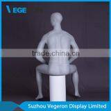 Abstract Fiberglass Sitting Male Mannequin thumbnail-4