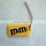 Cheap Silicone Key Hanger, Advertising Silicone Keychain With Hang Rope