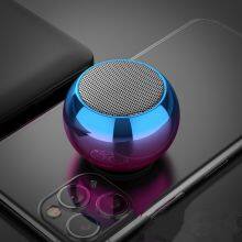 Amazons Hot Sale Product Custom Logo Waterproof Speaker Metal Round Shaped Deep Bass Portable Blue Tooth M3 Mini Speaker thumbnail-1