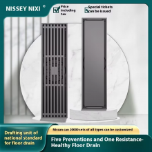 Modern 8CM Wide Thickened Brass Rectangle Shower Floor Drain for Hotels Kitchens Manufactured Quality for Bathroom Use thumbnail-3