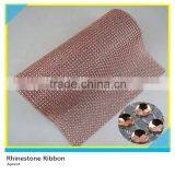 24 Rows 10 Yards Apricot Color Plastic Rhinestone Wrap For Party Loose thumbnail-1