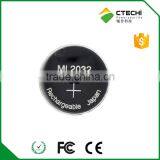 ML2032,rechargeable Coin Button Battery,3v Lithium Battery ML2032