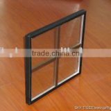 Clear vacuum insulated glass with aluminum cross