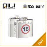 Promotional 6oz Stainless Steel Whisky Liquor Bottle