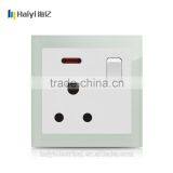 Best Selling Haiyi Glass Panel Uk Electric Power Supply 3 Pin 15a Switch Socket thumbnail-1