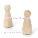 Natural Unfinished Wood Block Doll Body Toy